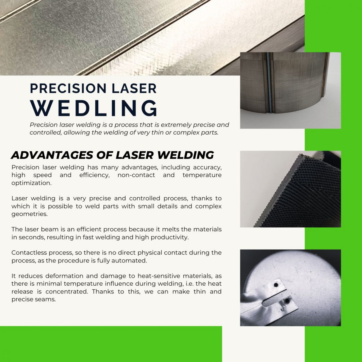 precision welding with laser